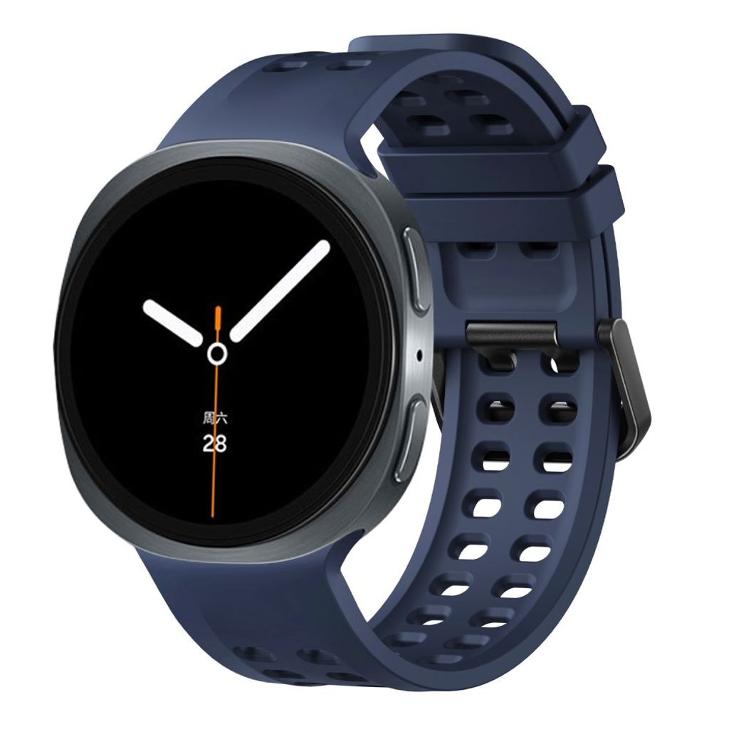 Samsung Galaxy Watch9/8/8 Classic silikon klokkerem med dobbel spenne - Blå