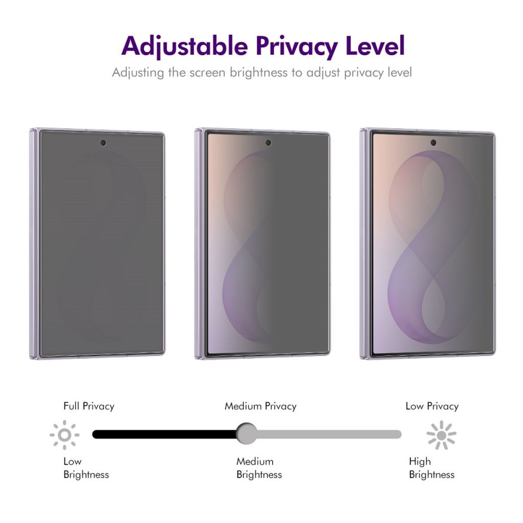 ENKAY HAT PRINCE Samsung Galaxy Z Flip8 Privacy Skärmskydd – Svart