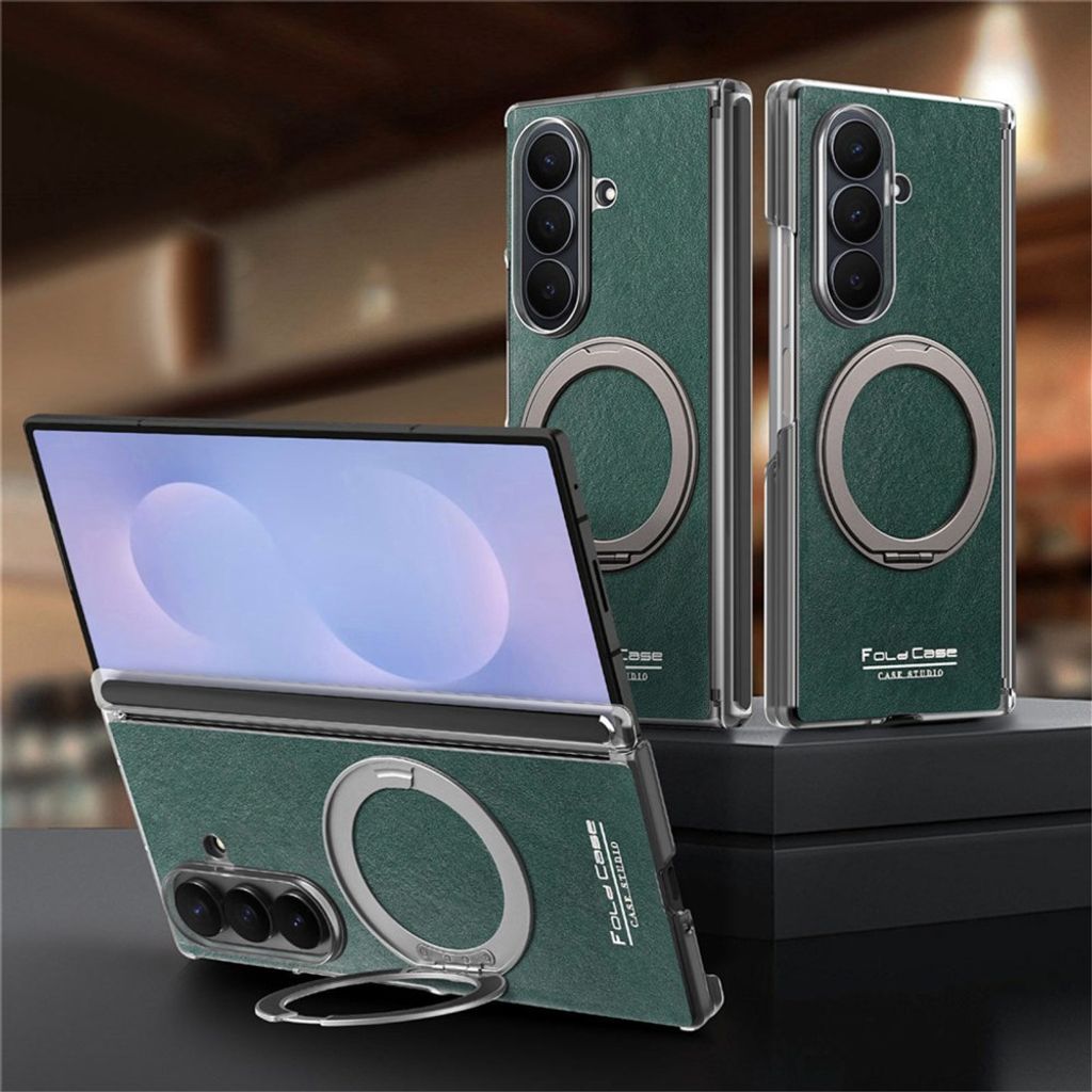 Samsung Galaxy Z Fold8 Ultra MagSafe kuori rengasjalustalla - Vihreä