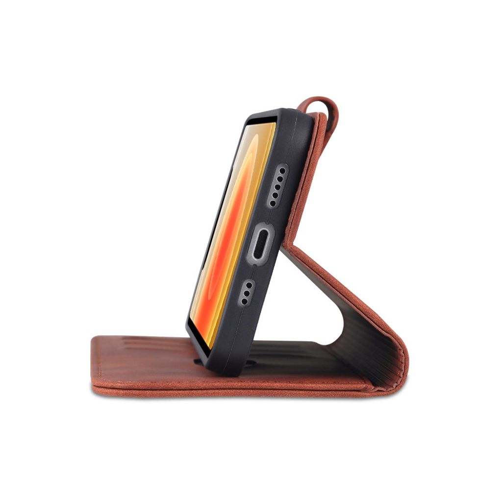 AZNS iPhone 13 mini Plånboksfodral med Stativ – Brun