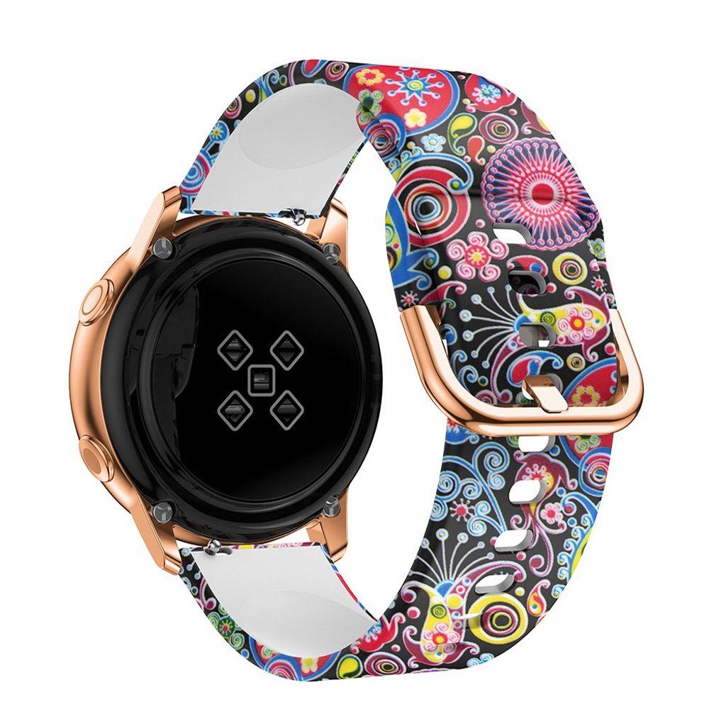 Samsung Galaxy Watch Active/Active2 m.fl. Klockarmband i Silikon – Flerfärgad
