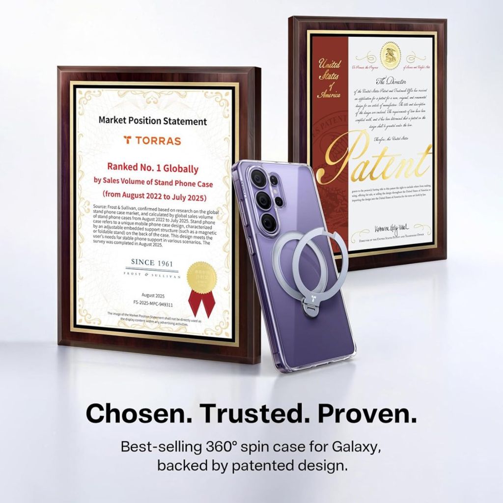 TORRAS Samsung Galaxy S26 Ultra MagSafe-yhteensopiva Kuori 360° Sormusteline - Läpinäkyvä