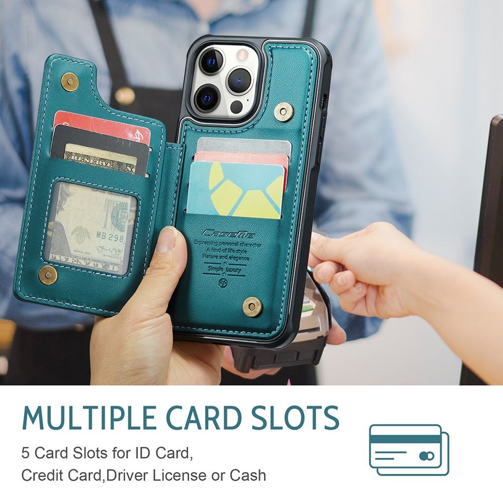 CASEME iPhone 12 Pro Max Skal med Plånbok - Grön