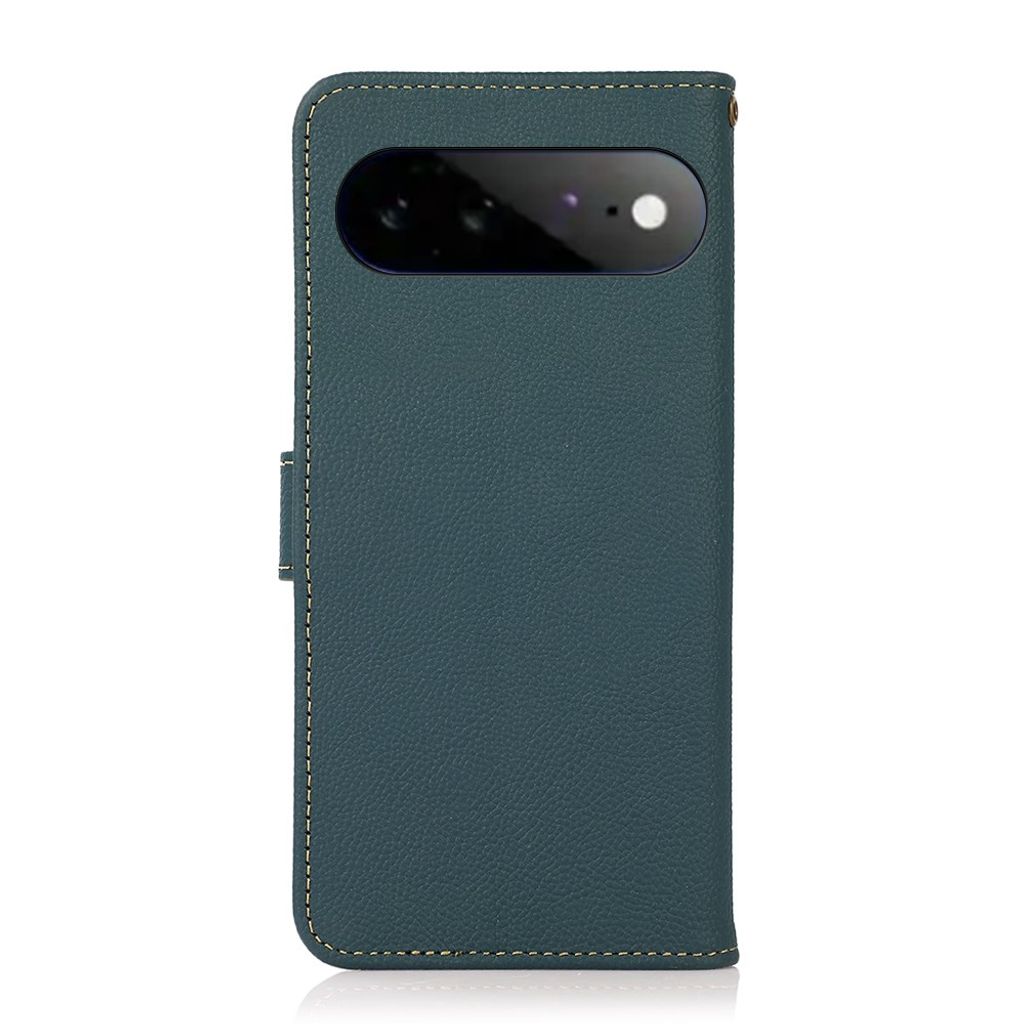 KHAZNEH Google Pixel 11 Pro XL Plånboksfodral RFID-blockering Äkta Läder - Grön
