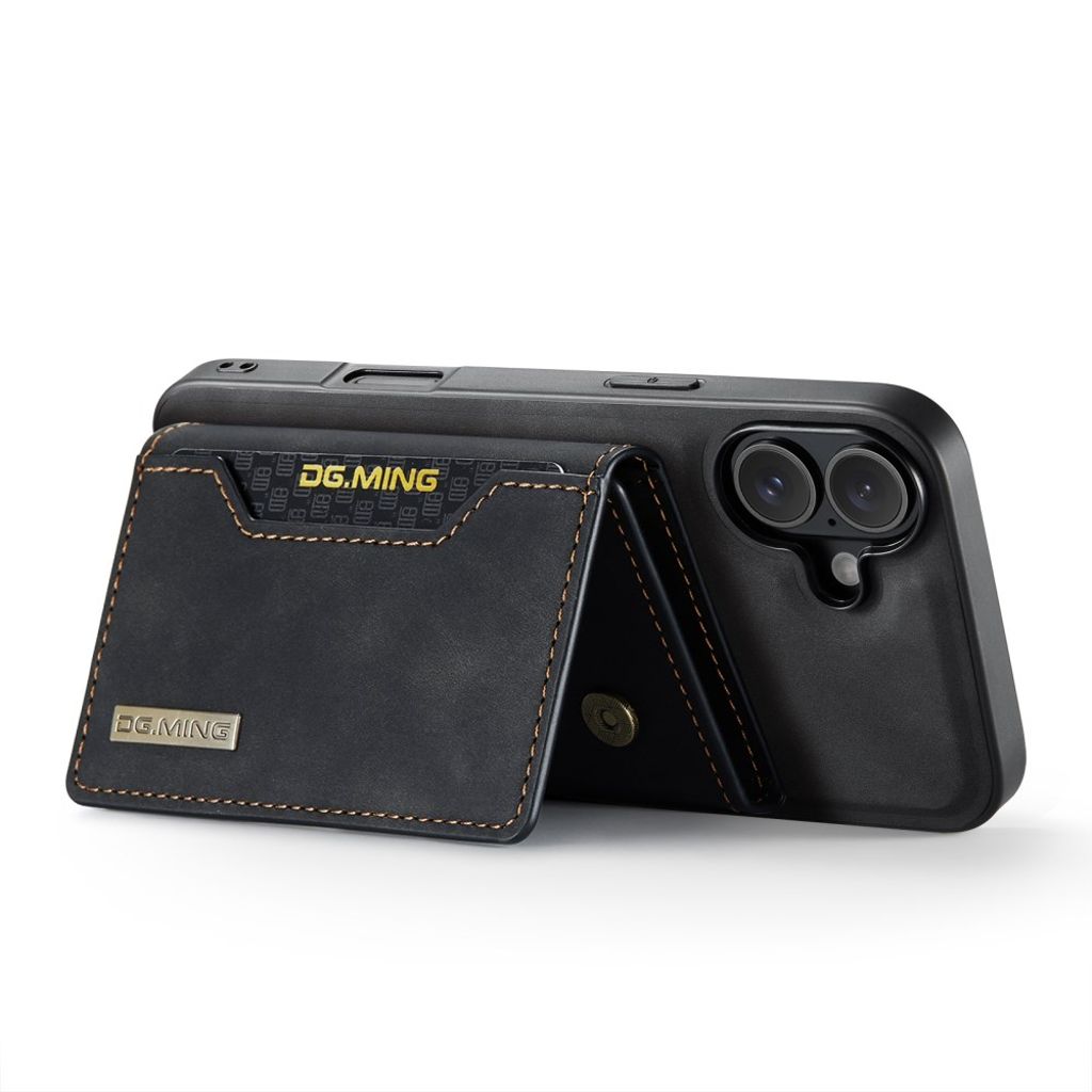 DG.MING iPhone 17 Cover med Pung - Sort