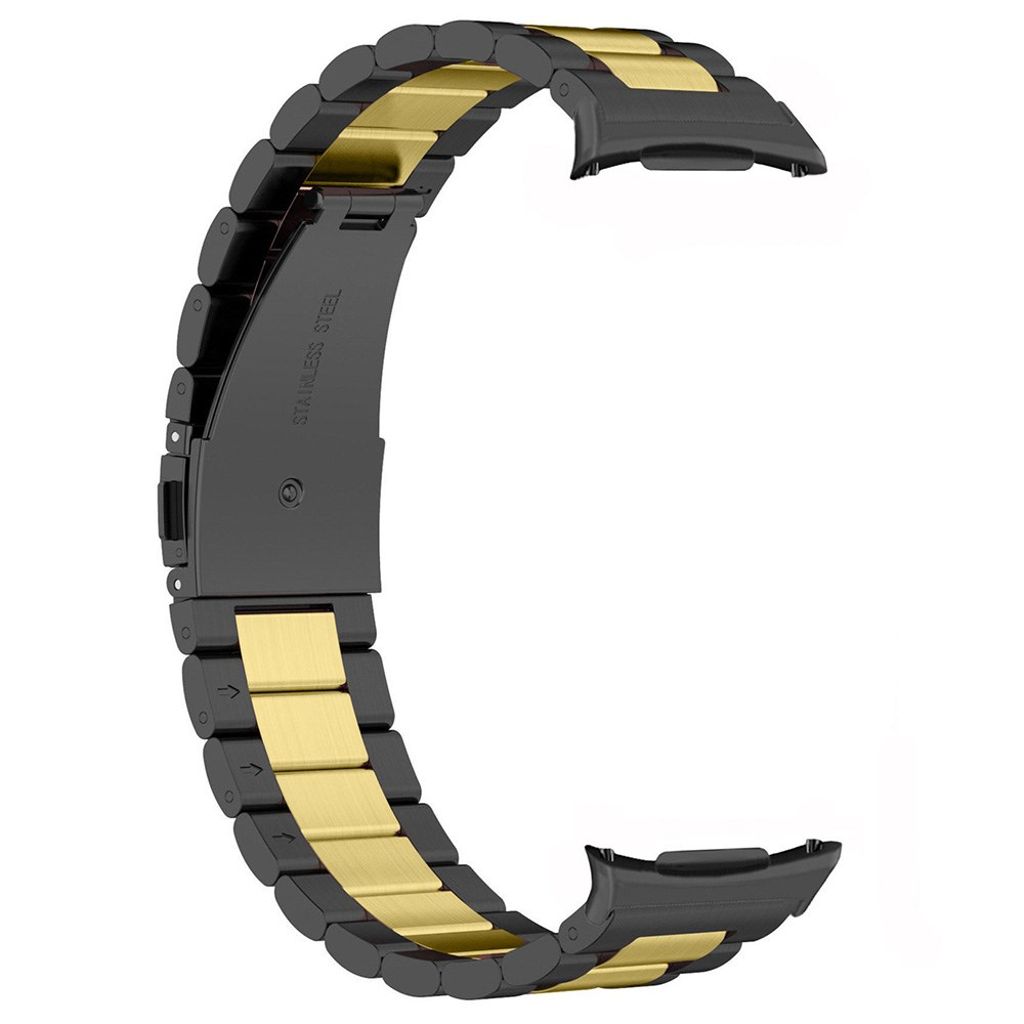 Samsung Galaxy Watch8 ruostumattomasta teräksestä valmistettu kellonranneke – musta/kulta