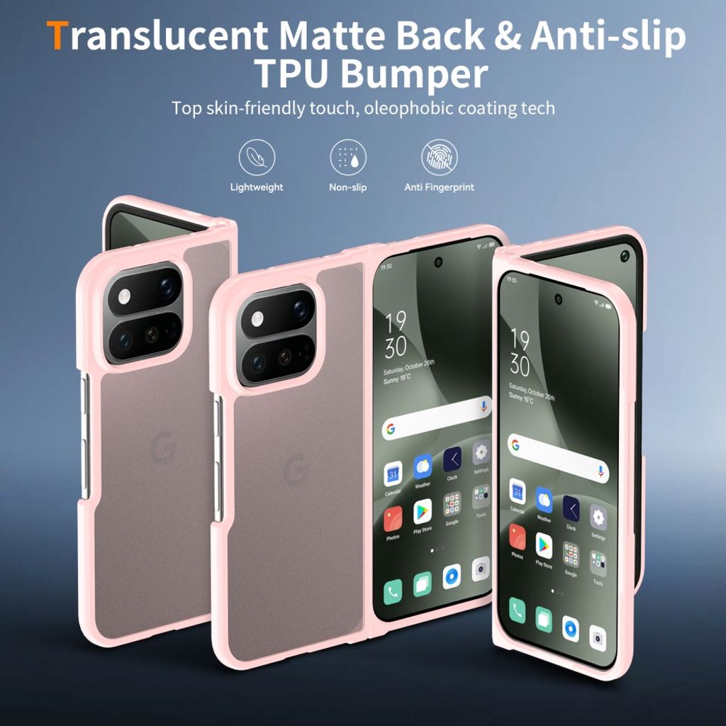Google Pixel 11 Pro Fold Skal med akrylbaksida - Rosa