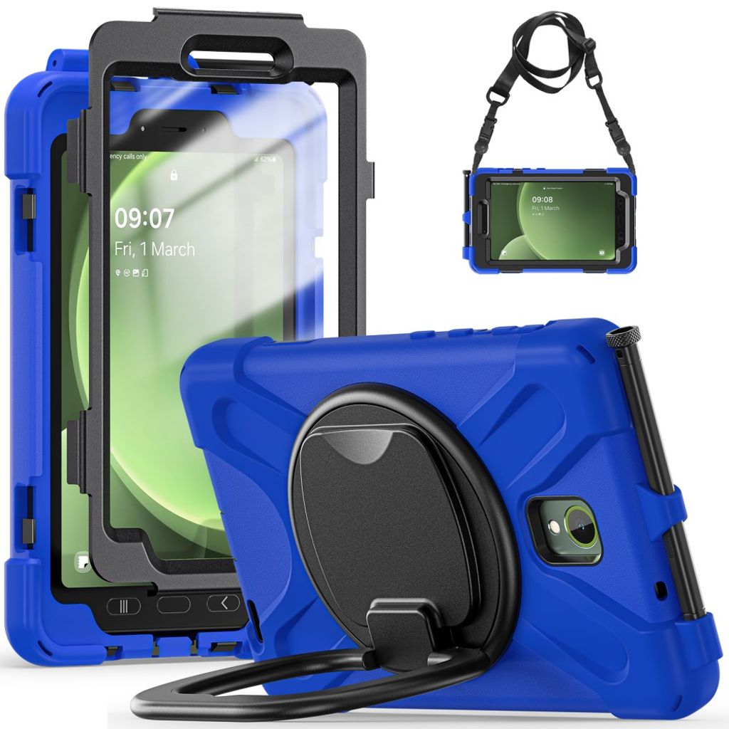 Samsung Galaxy Tab Active5 Case with Shoulder Strap - Blue, Black