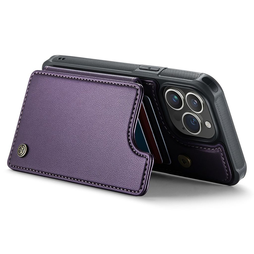 CASEME iPhone 14 Pro Max Wallet Case RFID Blocking - Purple