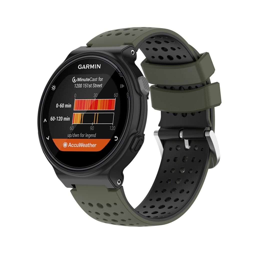 Garmin Forerunner 735XT/620/630/220/230/238 Tofarget Klokkereim - Grønn/Svart