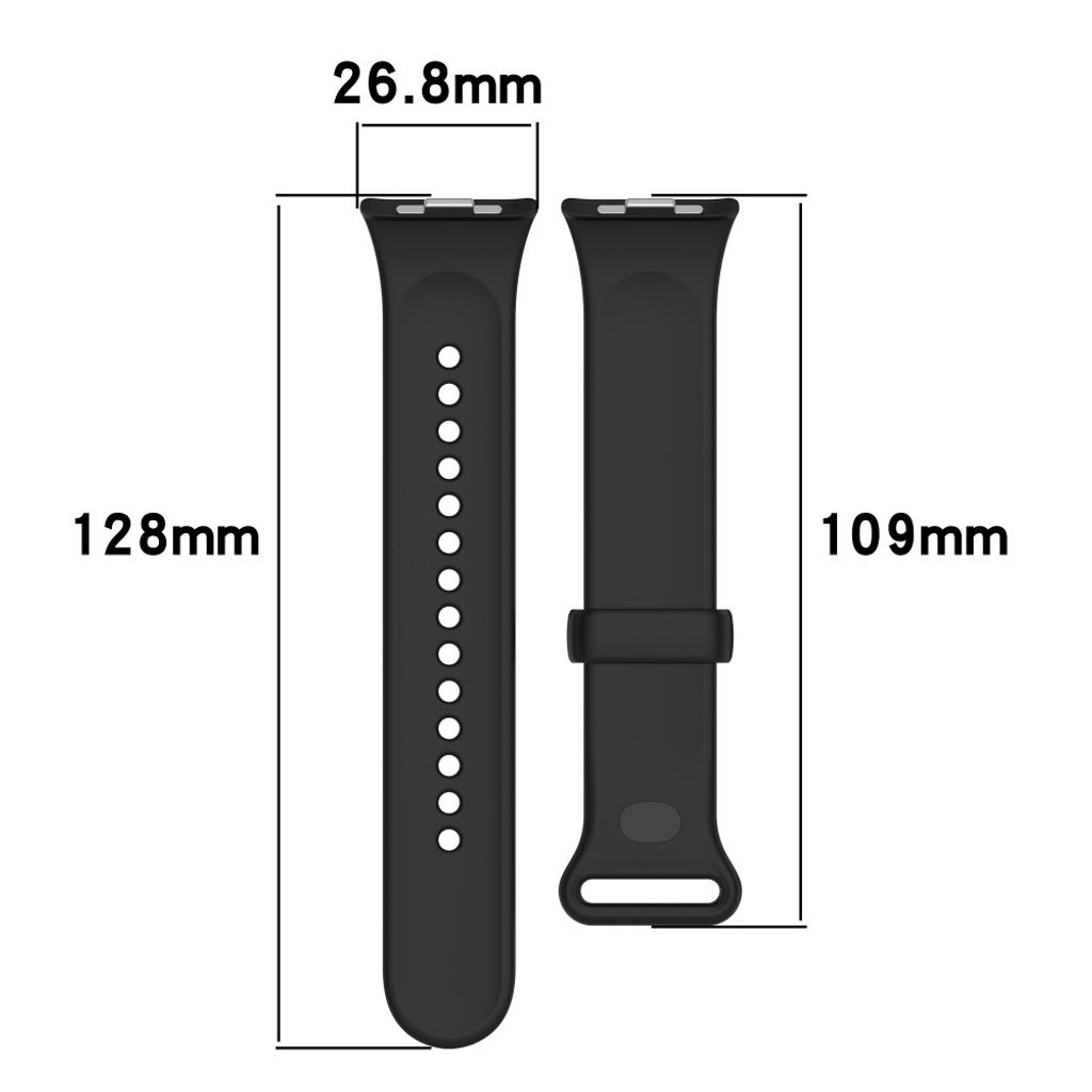 Xiaomi Smart Band 10 Pro/9 Pro/8 Pro/Redmi Watch 6/5/4 -kellonranneke – Musta