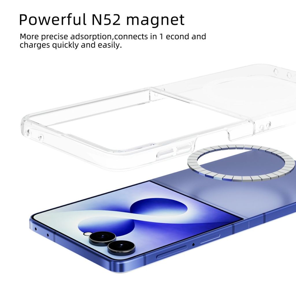 ABEEL Samsung Galaxy Z Flip8 MagSafe Kuori – Läpinäkyvä