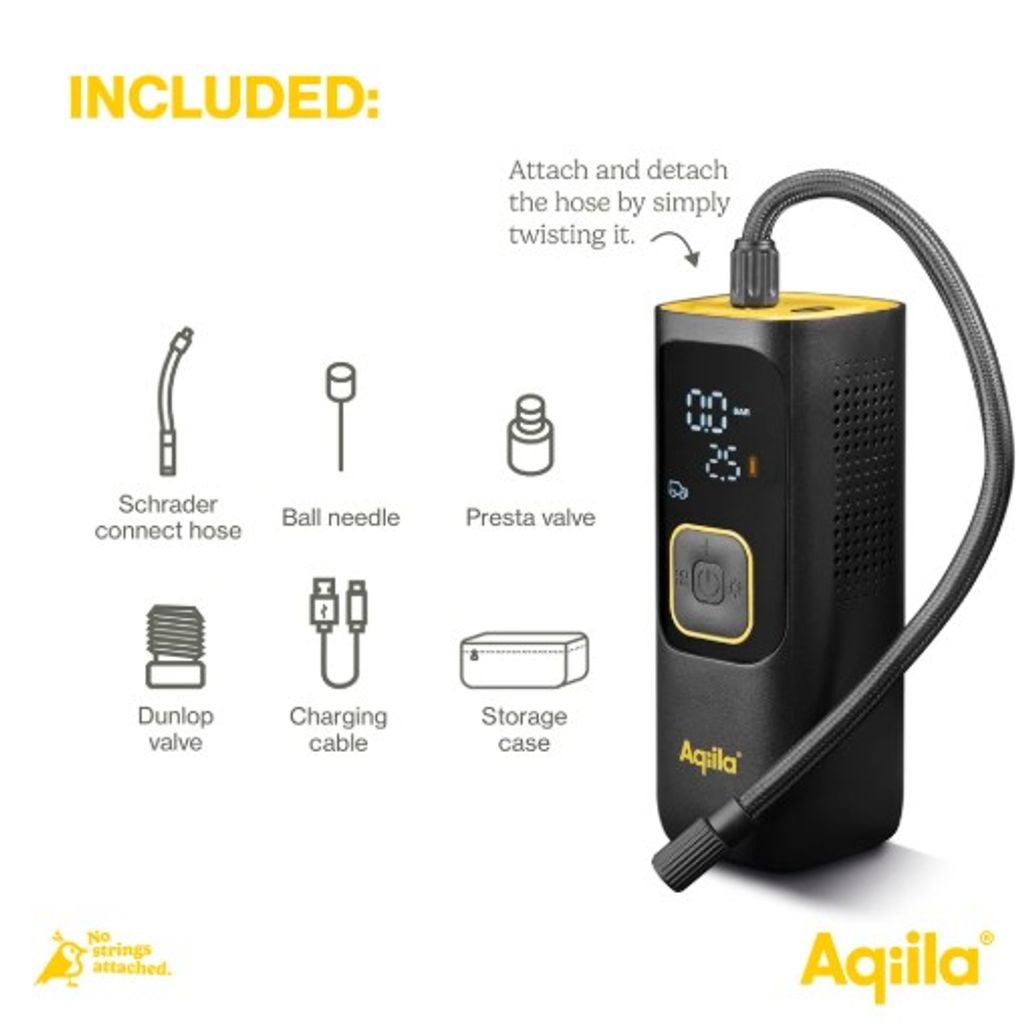 Aqiila Airbird C7 ilmapumppu, kannettava kompressori 7500mAh