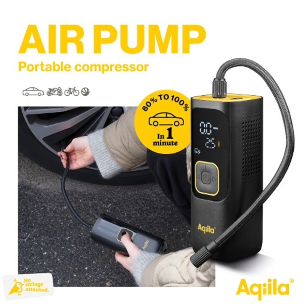 Aqiila Airbird C7 ilmapumppu, kannettava kompressori 7500mAh