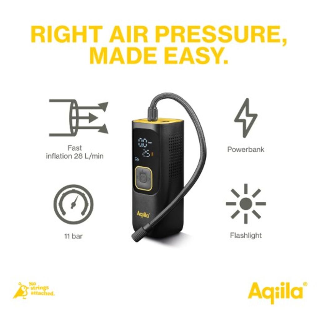 Aqiila Airbird C7 ilmapumppu, kannettava kompressori 7500mAh