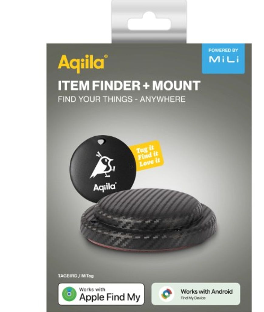 Aqiila Tagbird Bluetooth-paikannin kiinnityskotelolla 1 kpl