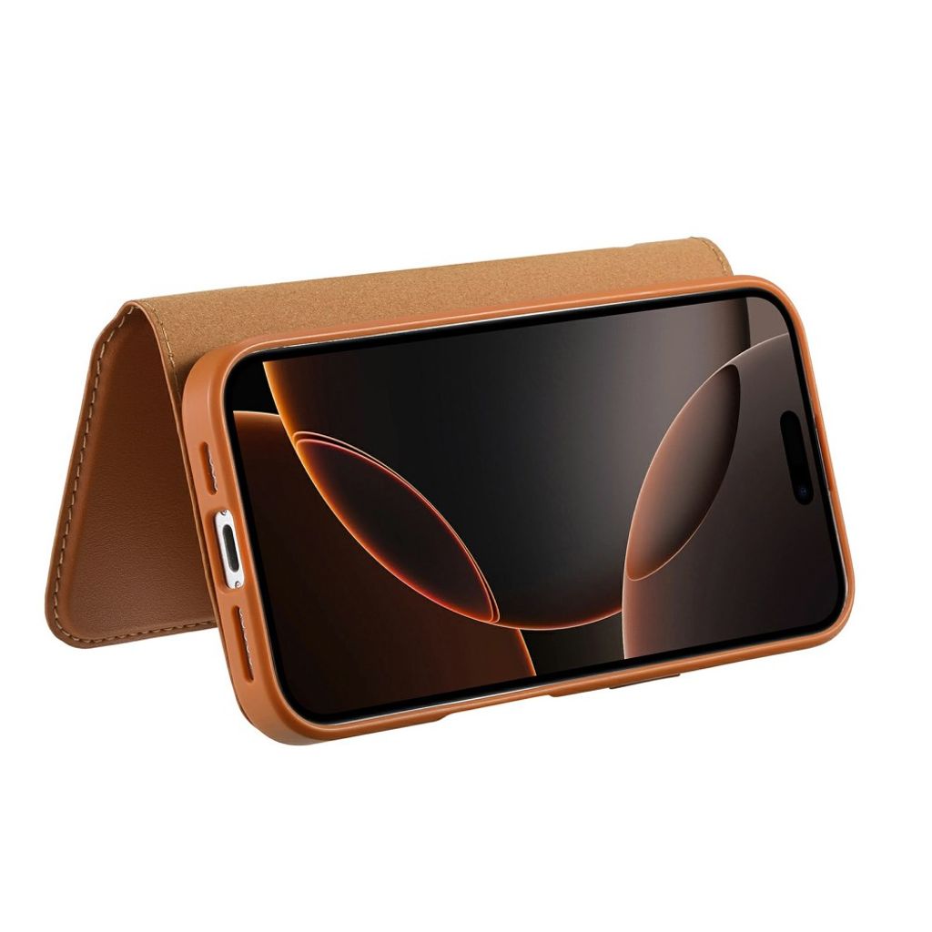 CASENEO iPhone 15 MagSafe Wallet Cover - Brown