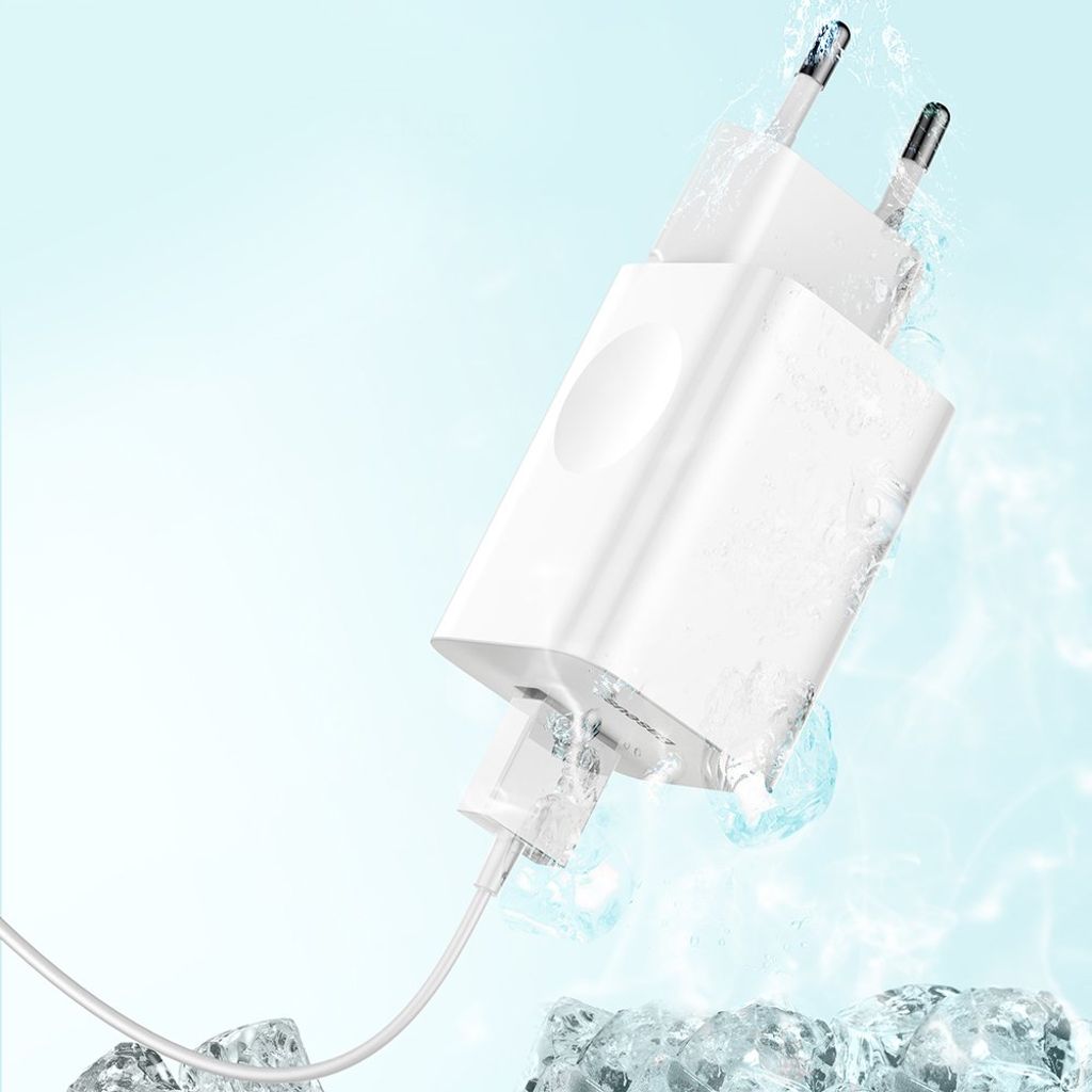 Baseus Charging Quick Charger CCALL-BX02 24W QC 3.0 snabbladdare vit