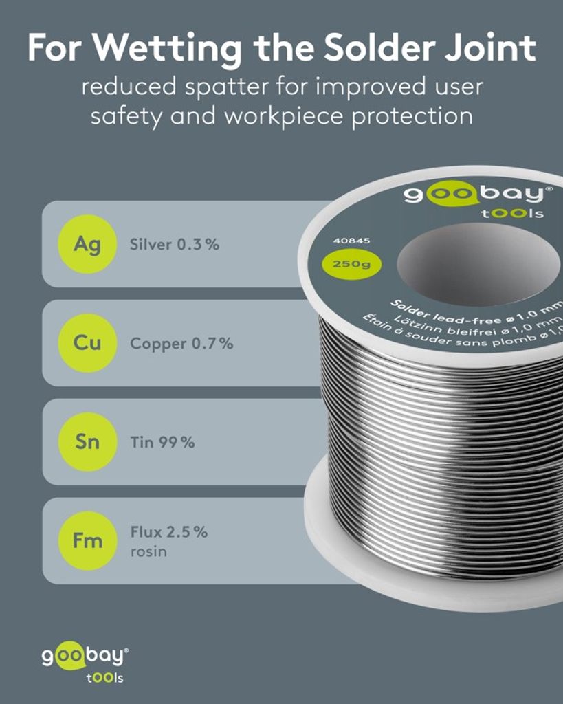 Goobay blyfritt lod 1,0 mm – 250 g