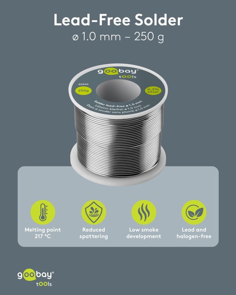 Goobay blyfritt lod 1,0 mm – 250 g