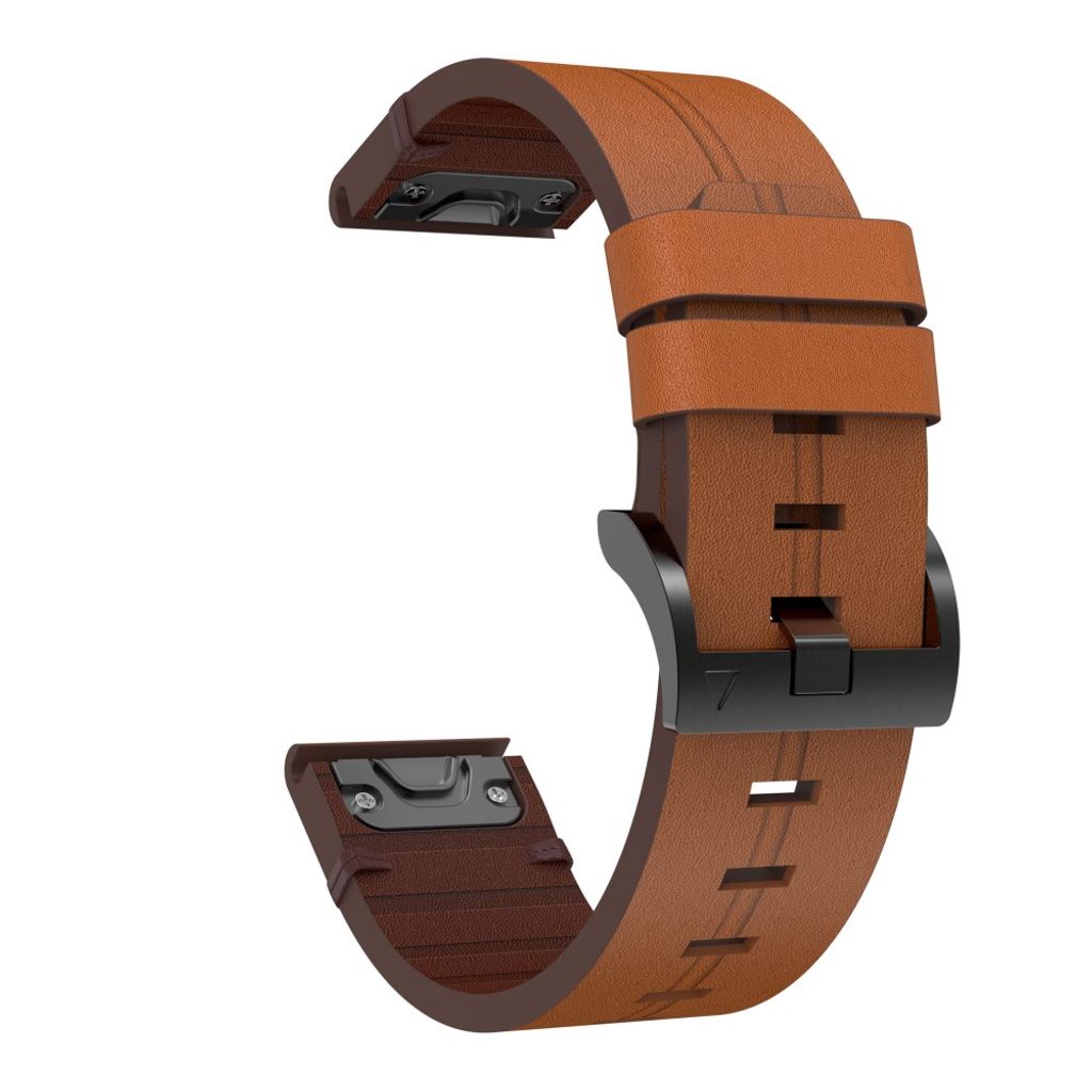 Garmin Fenix 3/3HR/5X/5X Plus/6X Klokkereim Ekte Lær - Brun