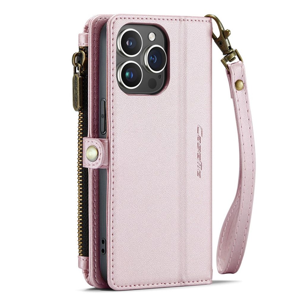 CASEME iPhone 13 Pro Max Lompakkokotelo Korttipaikoilla – Vaaleanpunainen