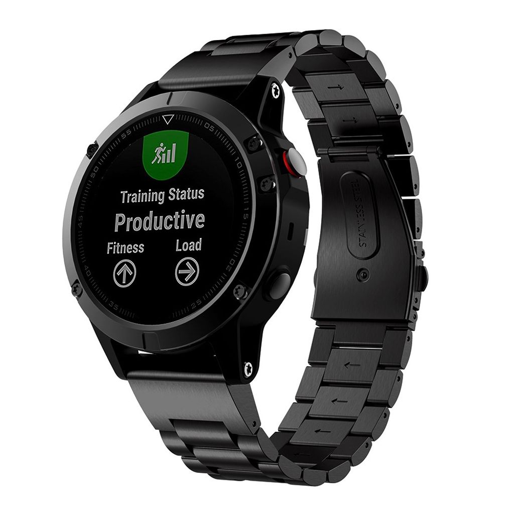 Garmin Fenix ​​5 / Forerunner 935 Klockarmband i rostfritt stål - Svart