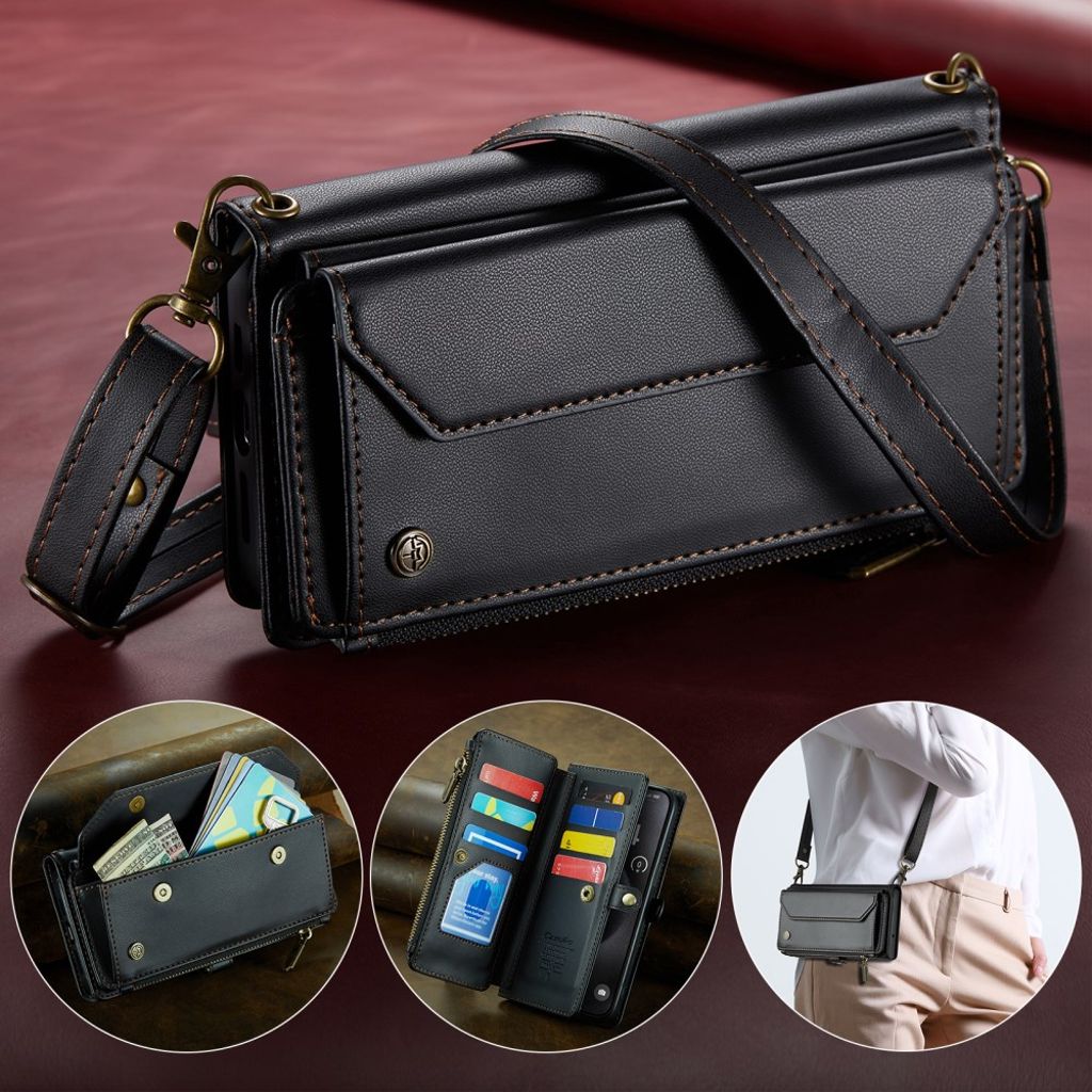 CASEME iPhone 15 Pro Max Kotelo 10 Korttipaikka - Musta