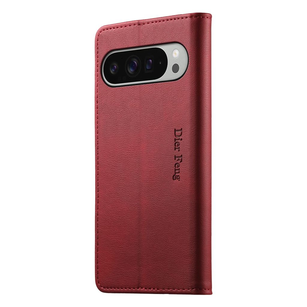 DIETFENG Google Pixel 11 Pro XL Plånboksfodral med RFID-blockering - Röd