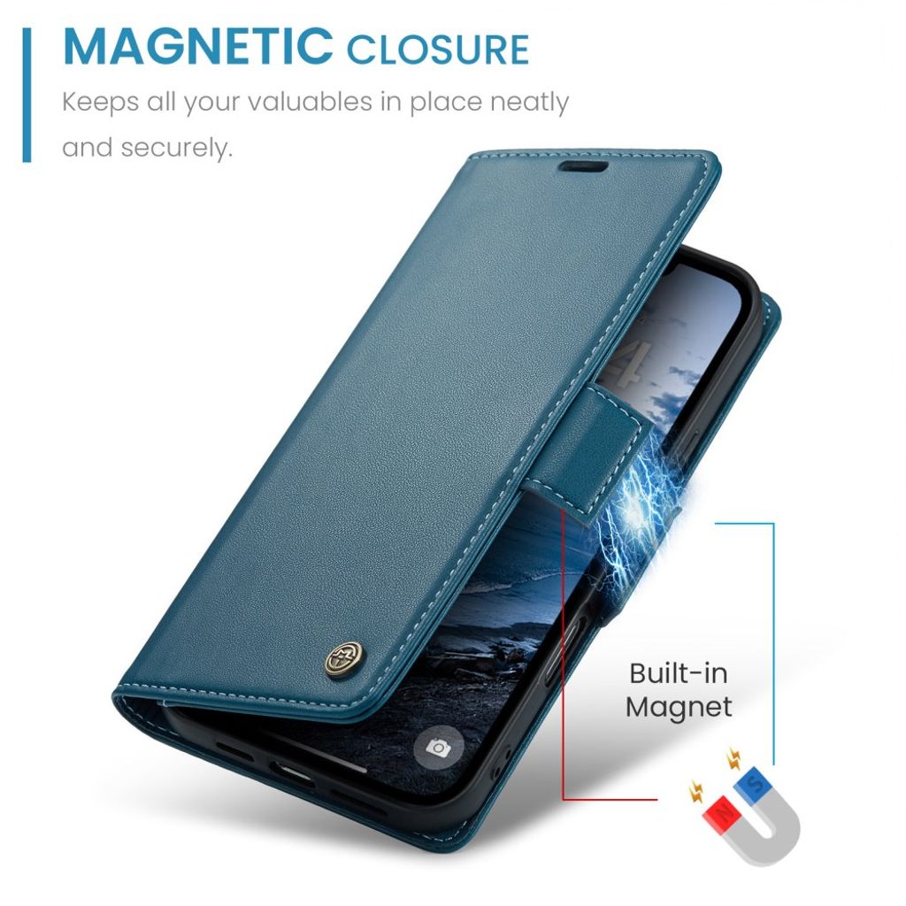 CASEME iPhone 17 Pro Max Etui med Kortspor - Blå