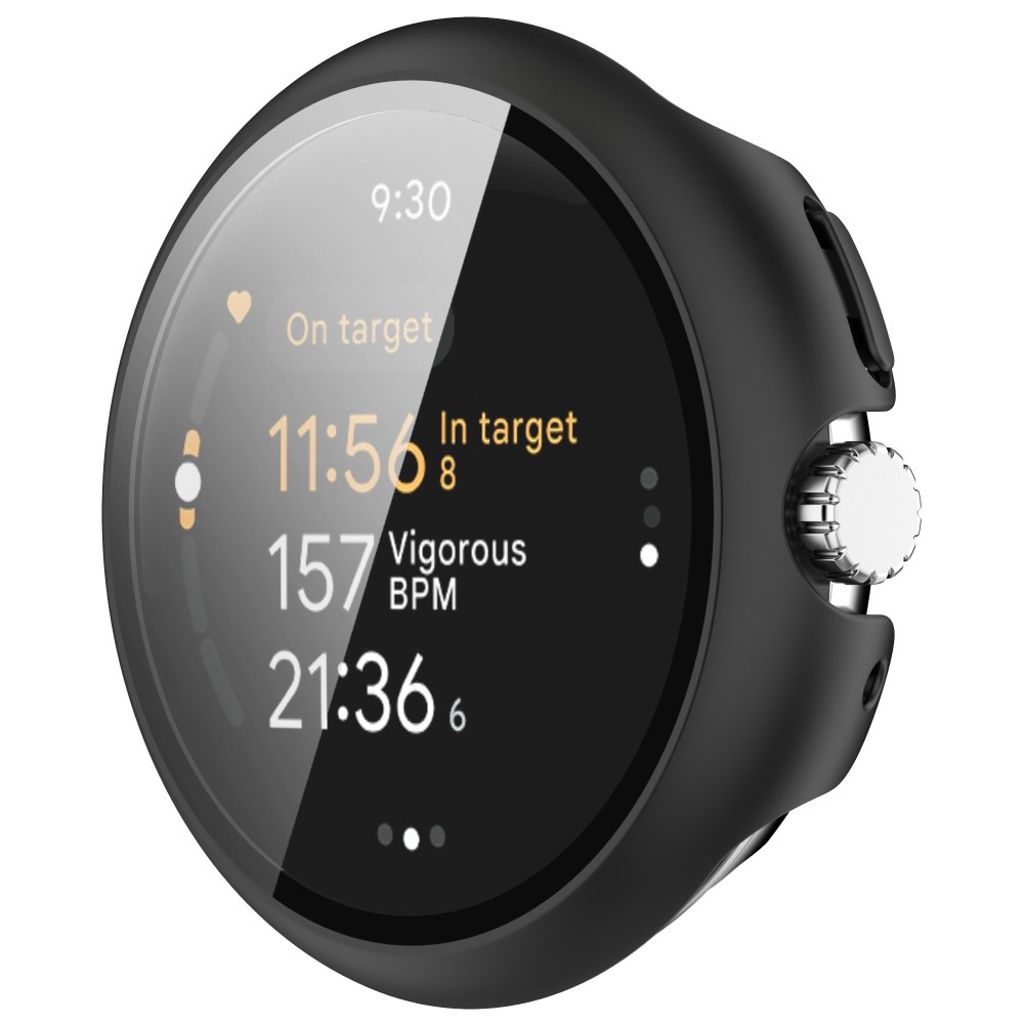 Google Pixel Watch 3 45 mmKuori, Näytönsuoja - musta