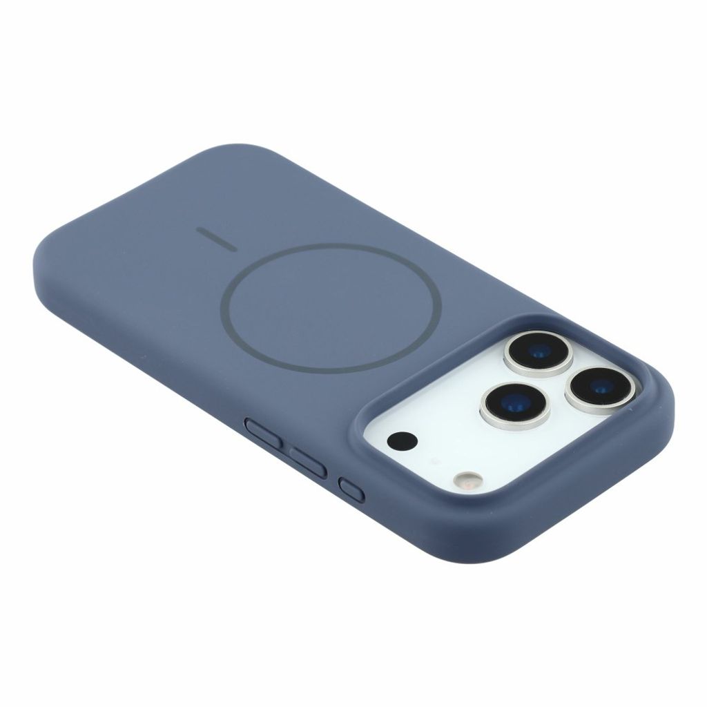 X-LEVEL iPhone 18 Pro Max/17 Pro Max MagSafe kuori silikonista - Tummansininen