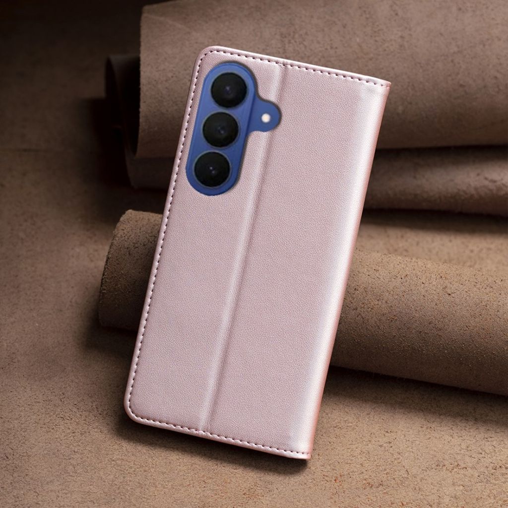 BINFEN COLOR Samsung Galaxy A37 5G Plånboksfodral Stativ Korthållare - Roséguld