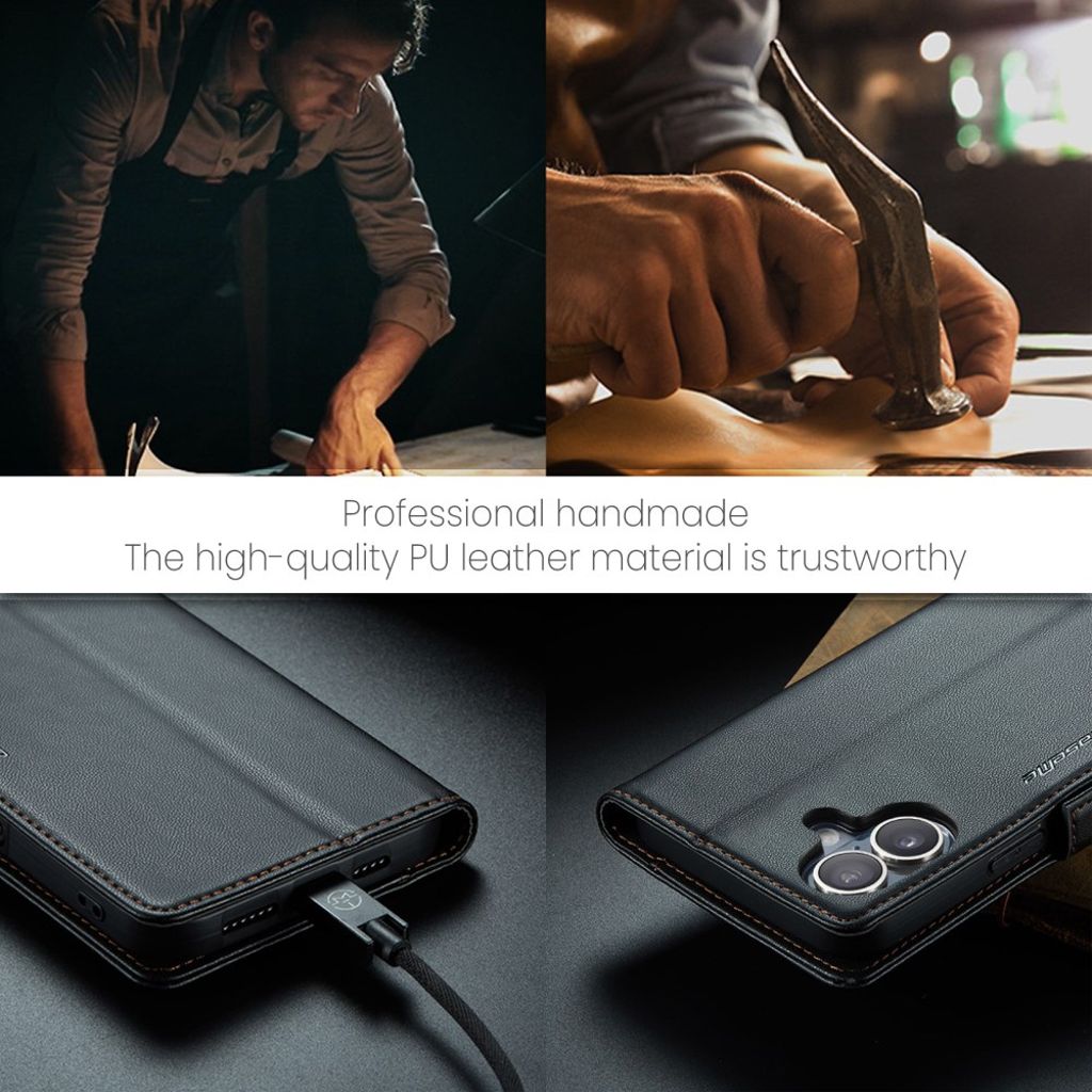 CASEME iPhone 17 Etui med Kortplads - Sort
