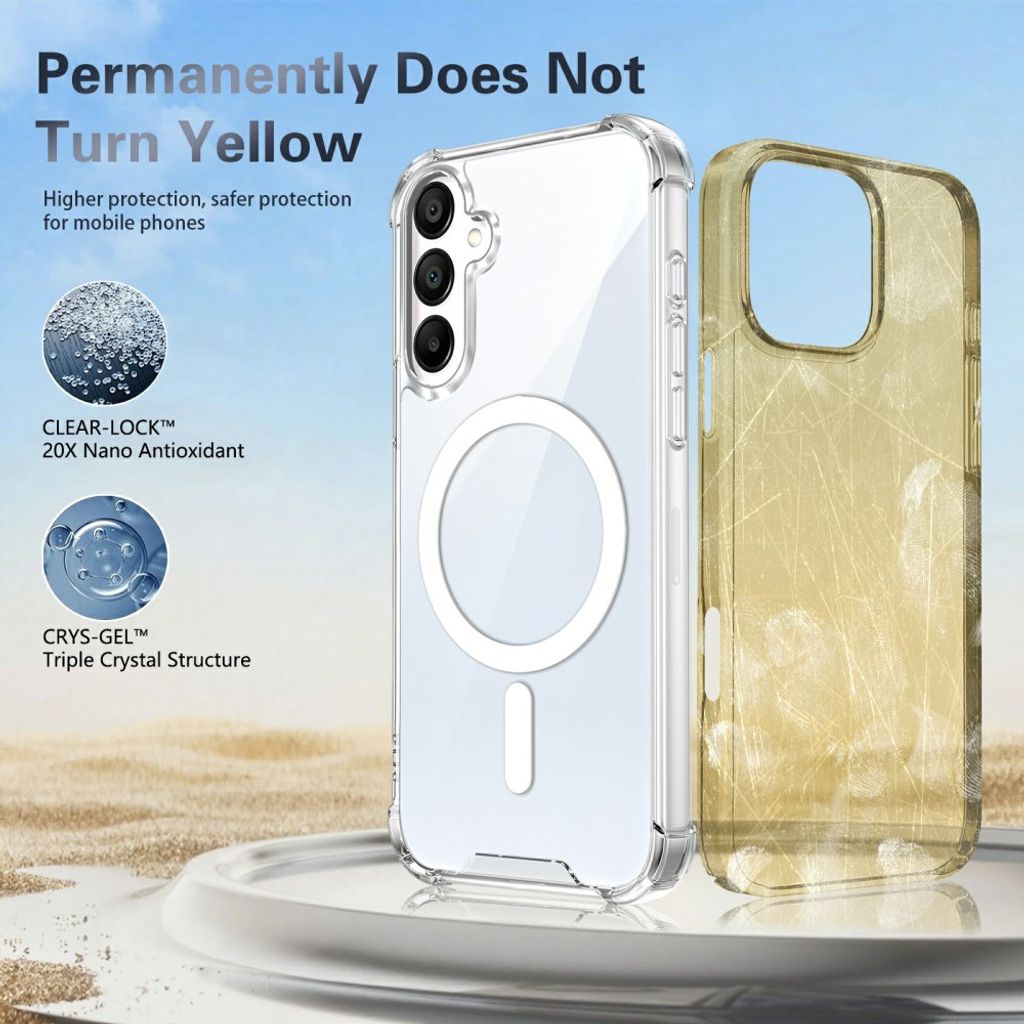 Samsung Galaxy S26 FE/S25 FE MagSafe Stötsäkert Skal - Transparent