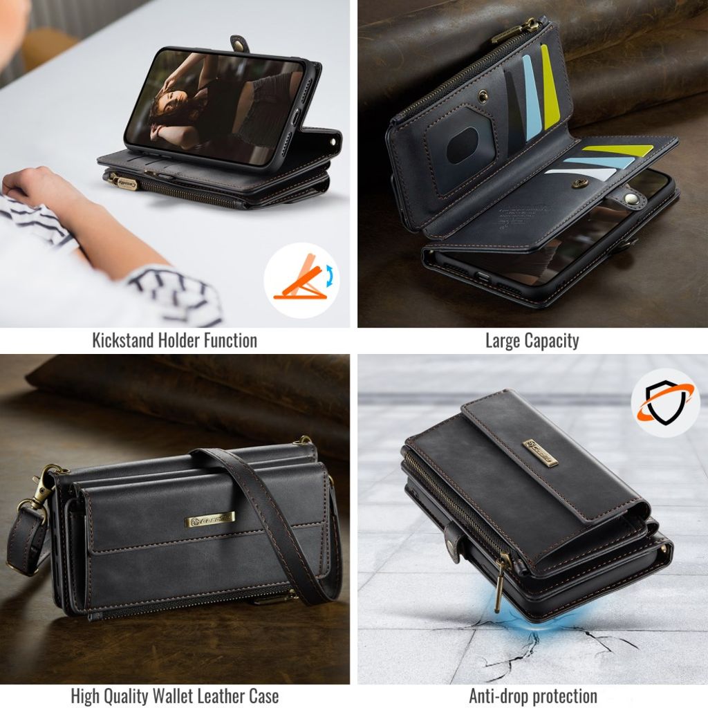 CASEME iPhone 6 Plus / 7 Plus / 8 Plus Kotelo - Musta