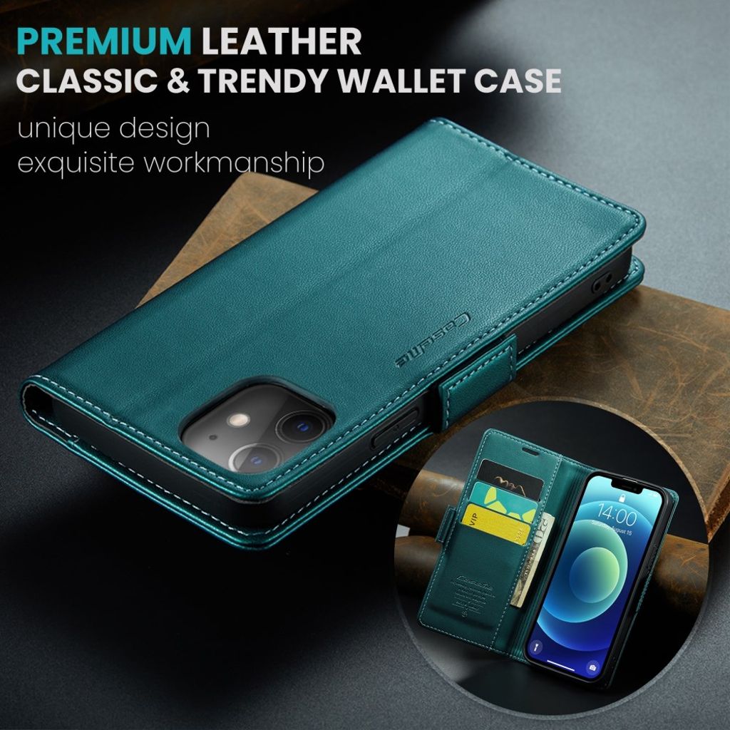 CASEME iPhone 12 / 12 Pro Etui med Kortplads - Grøn