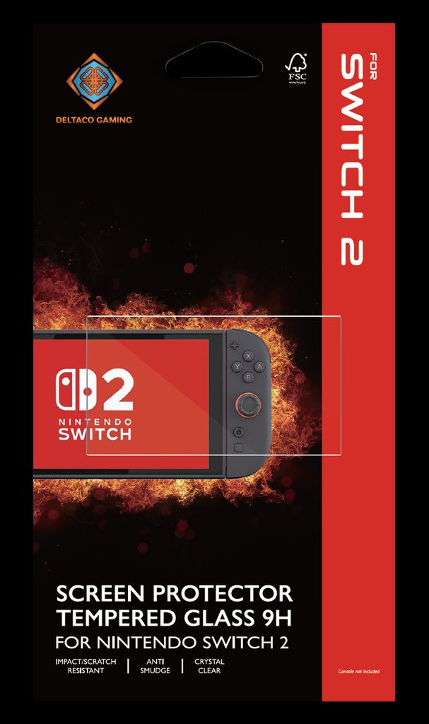 Deltaco Gaming skärmskydd till Nintendo Switch 2 – härdat glas
