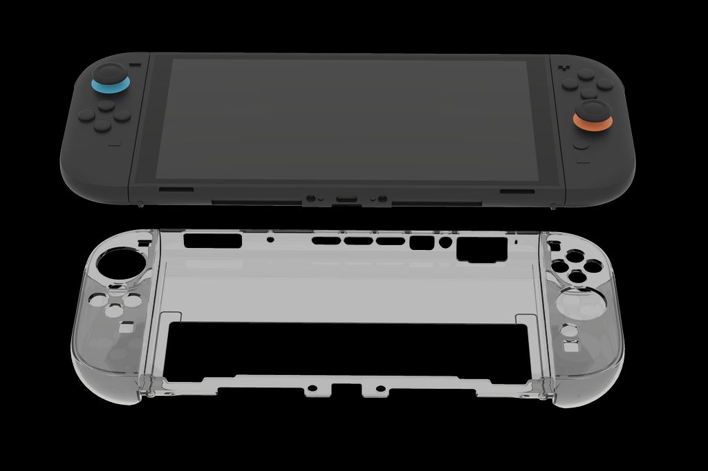 Deltaco Gaming transparent PC-skal för Nintendo Switch 2 – rökgrå