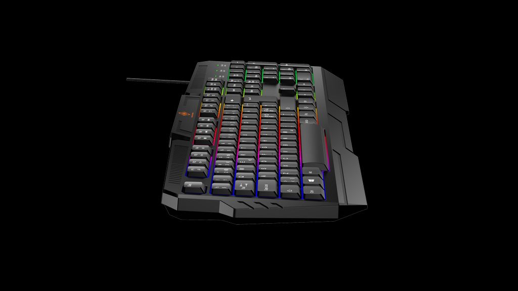 Deltaco Gaming 4-in-1 -pelipaketti, jossa kuulokkeet, näppäimistö, hiiri ja hiirimatto - RGB/musta