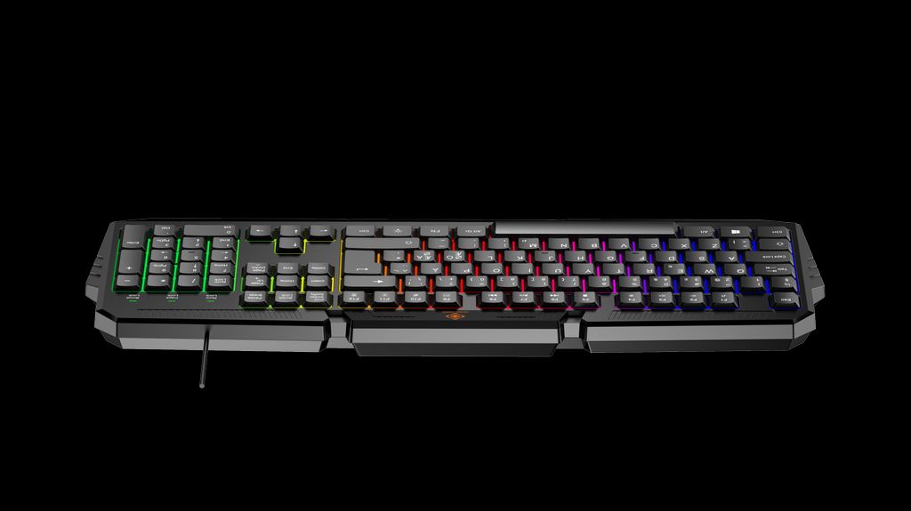 Deltaco Gaming 4-in-1 -pelipaketti, jossa kuulokkeet, näppäimistö, hiiri ja hiirimatto - RGB/musta