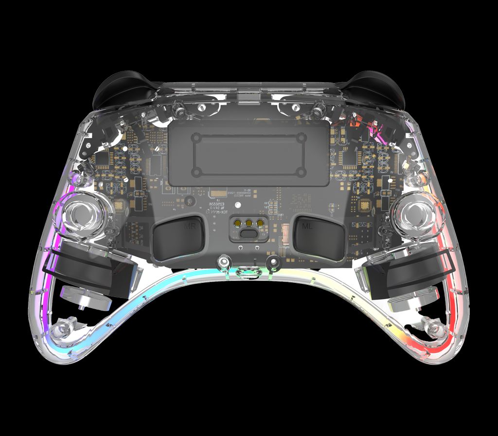 DELTACO GAMING trådløs controller Nintendo Switch 2 – transparent/RGB