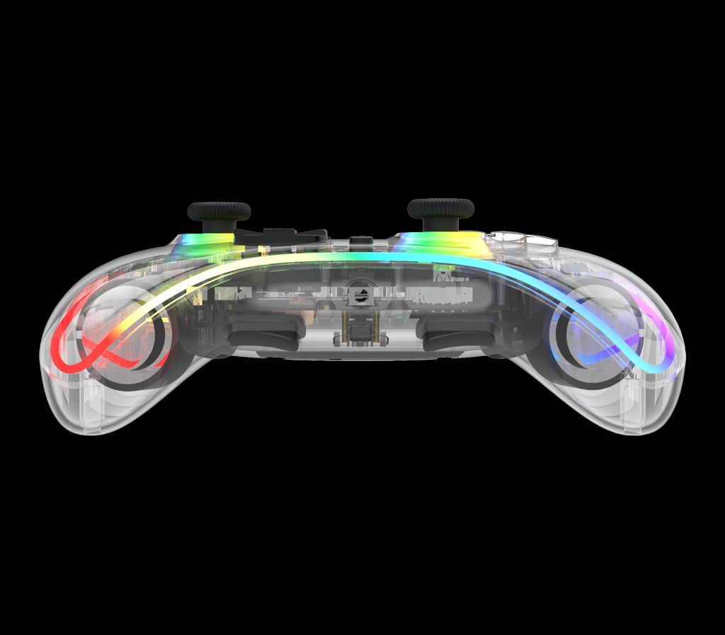 DELTACO GAMING trådløs controller Nintendo Switch 2 – transparent/RGB