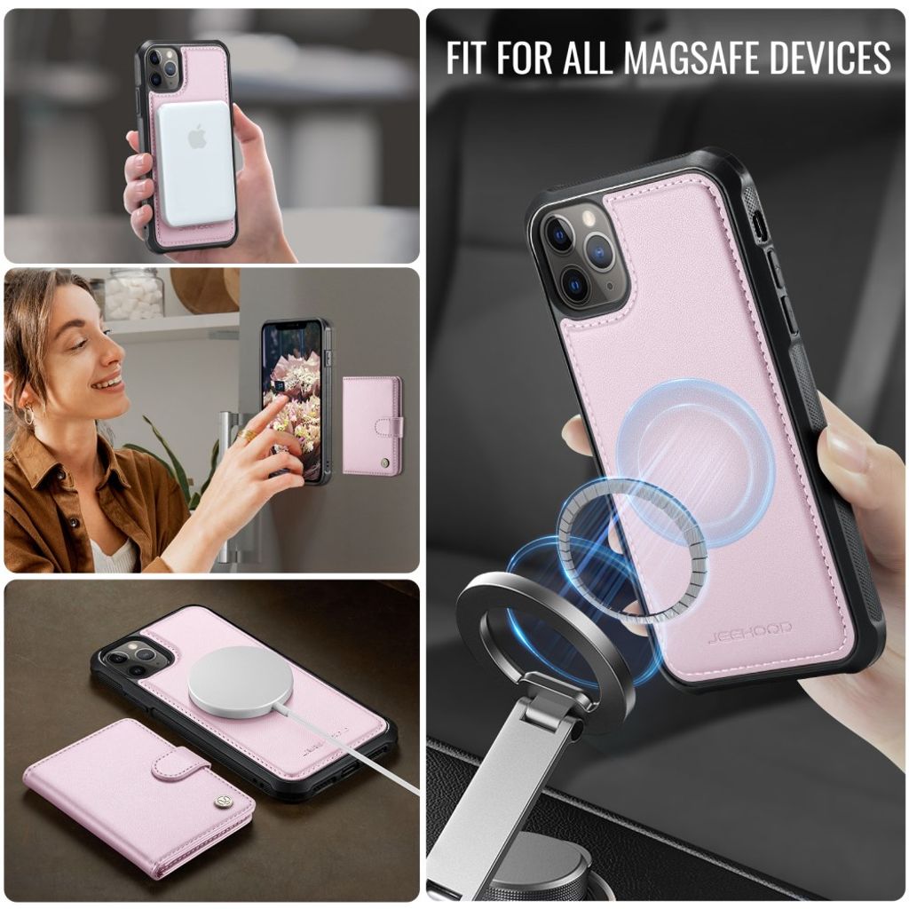 JEEHOOD iPhone 11 Pro Cover med MagSafe - Lyserød