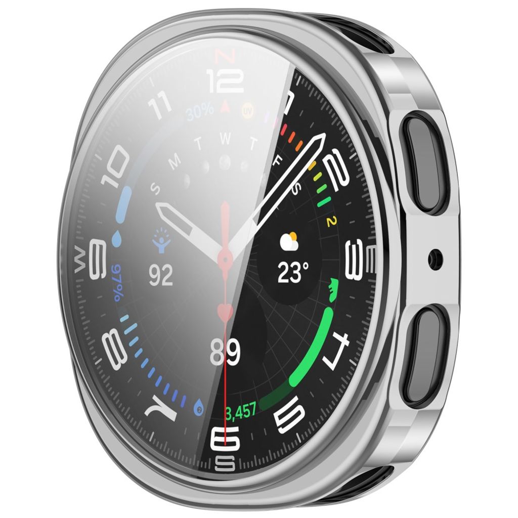Samsung Galaxy Watch9 44mm TPU-deksel med skjermbeskytter - Sølv