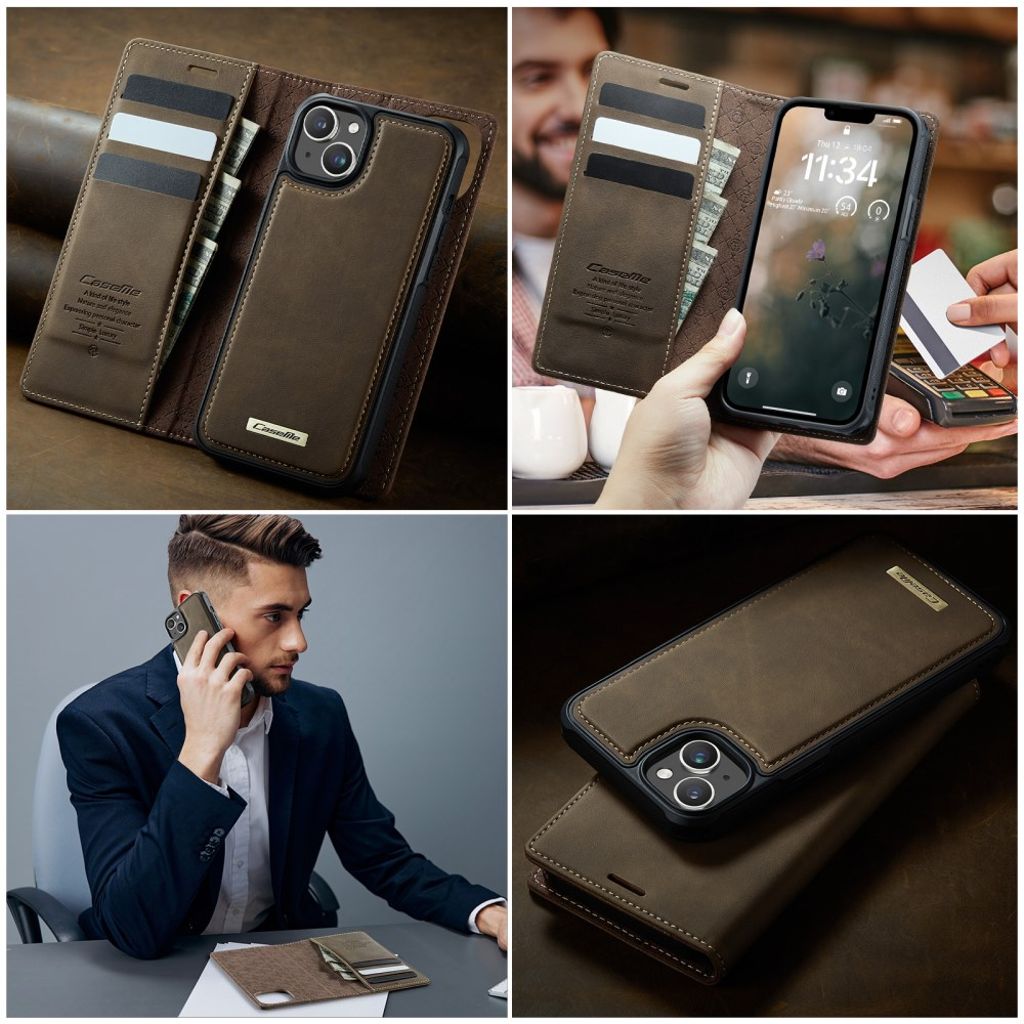 CASEME iPhone 14 Plus / iPhone 15 Plus Kotelo MagSafe - Ruskea