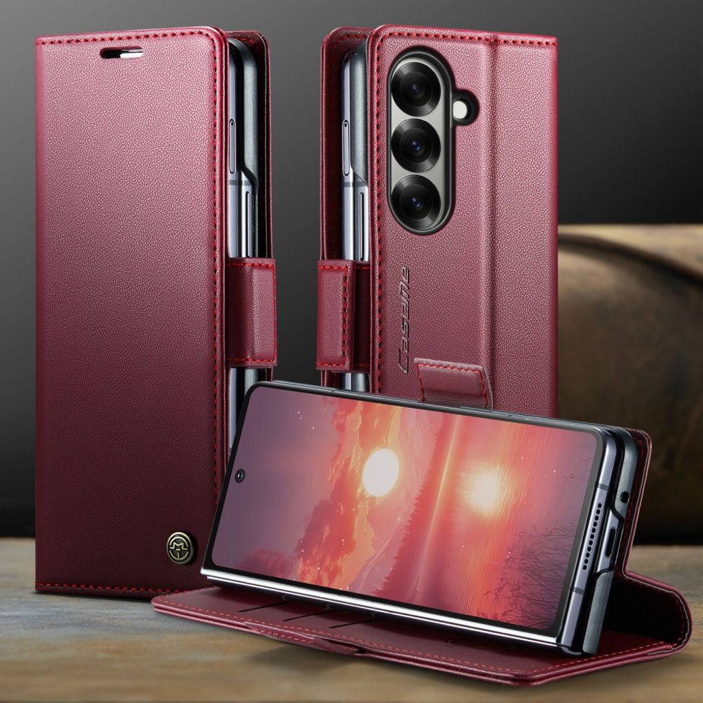 CASEME Samsung Galaxy Z Fold7 5G Fodral med RFID-blockering - Röd