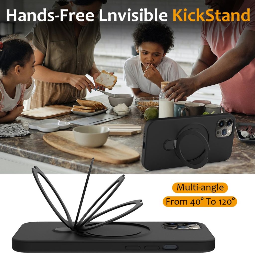 iPhone 12/12 Pro MagSafe Case with Stand - Black