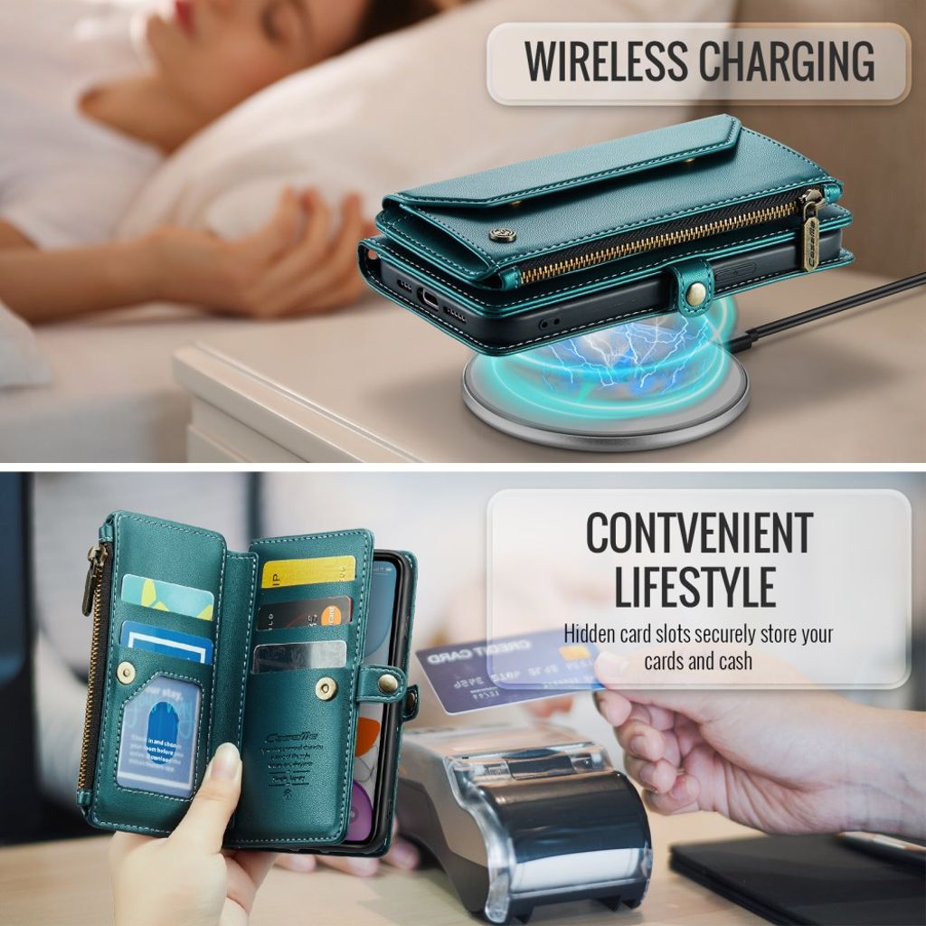 CASEME iPhone 11 Fodral med 10 Kortfack - Grön