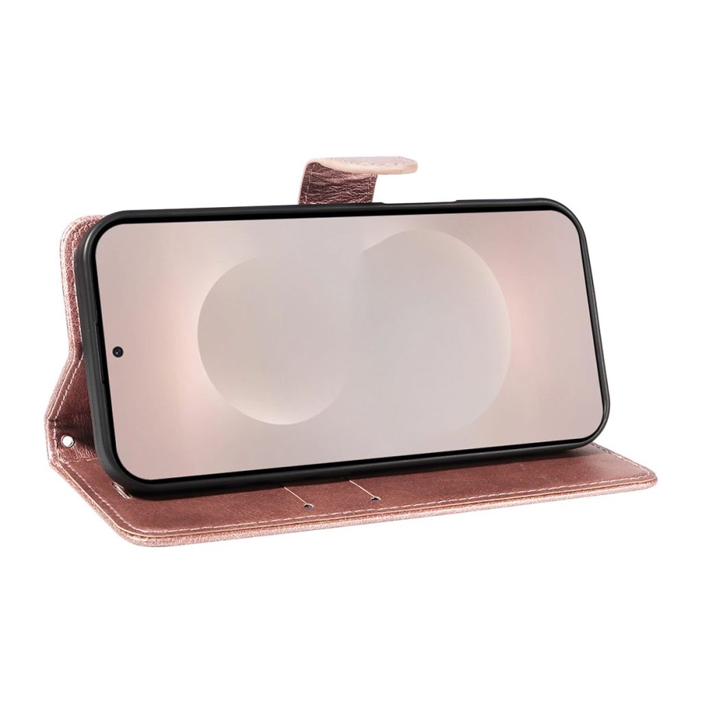 Samsung Galaxy S26 Edge Cover with Carrying strap - Rose gold